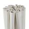 White Ceramic Abstract Ribbed Dimensional Folded Vase with Compact Wavy Rim